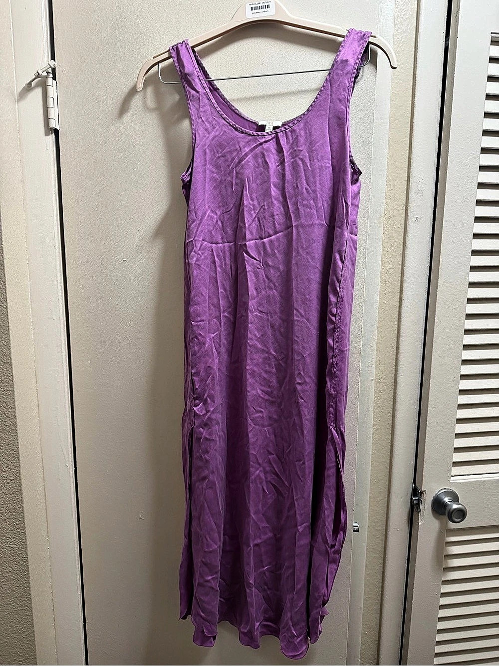 Lunya Purple Washable Silk Nightgown Pajama Maxi Dress Size XS